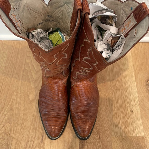 Vintage Larry Mahan Lizard Cowboy Boots - Picture 5 of 8